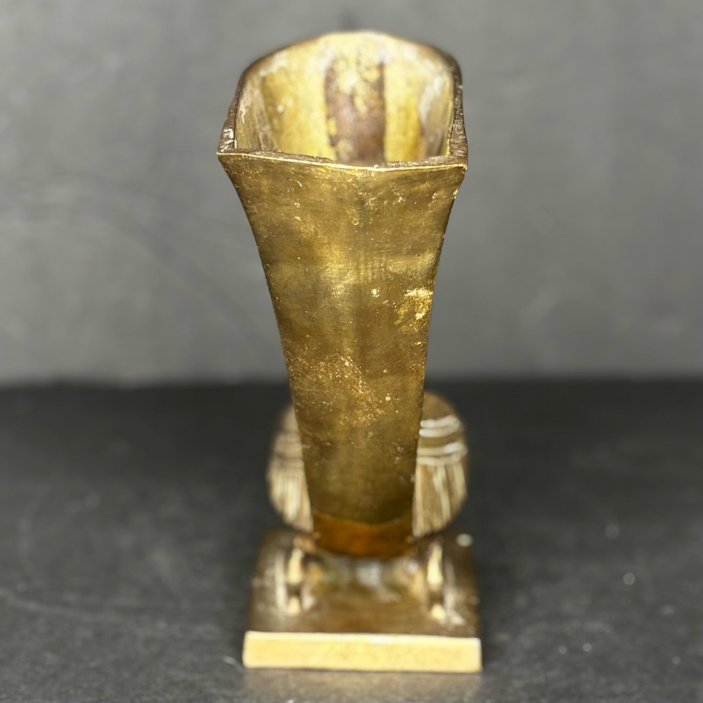 Bird-Shaped Vintage Flower Vase Handcrafted Brass Planter Decorative Showpiece - Picture 2 of 8